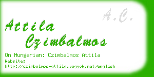 attila czimbalmos business card